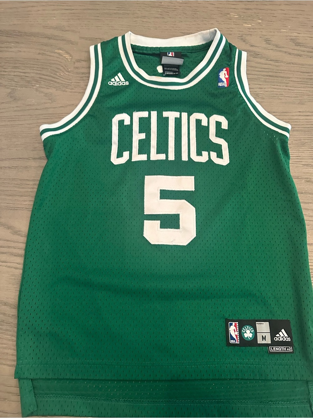 adidas Green NBA Jersey Tag Detail with NBA Logo